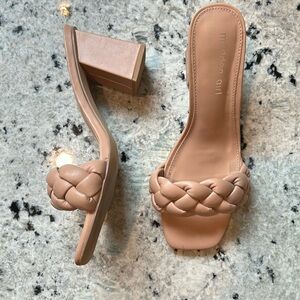 Madden Girl Braided Block Heel Slides